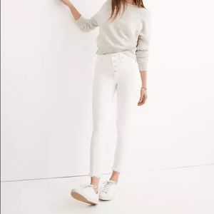 Madewell High Waist White Skinny Jeans